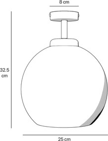 Lustra tavan aplicata din alama Globe