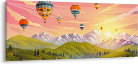 Tablou - Baloane deasupra unui peisaj (120x50 cm)