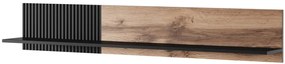 Raft Random P1 stejar wotan/negru - L150 x A20 x h25 cm