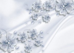 Tablou pe sticlă - Design flori (70x50 cm)