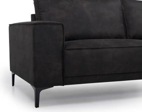 Colțar gri antracit cu tapițerie din imitație de piele (colț pe partea dreaptă) Copenhagen – Scandic