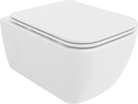 Mexen Margo vas WC rimless cu capac slim cu închidere lentă, duroplast, alb lucios - 30420900