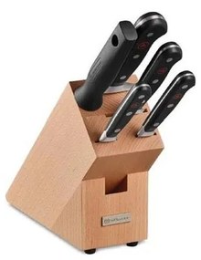 Wüsthof - Set de 6 cuțite de bucătărie CLASSIC cu suport din fag, bej