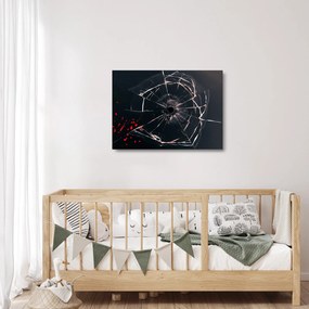 Tablou pe sticlă abstract - sticla spartă (70x50 cm)