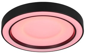 Plafonieră neagră-albă LED ø 40 cm Arco – Trio