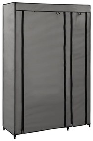 vidaXL Dulap pliabil de haine, gri, 110x45x175 cm, textil