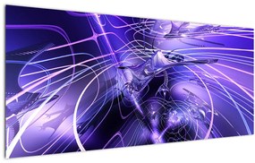 Tablou abstracție tehnică (120x50 cm)