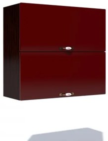 Corp superior 80 cu 2 usi orizontale Zebra MDF rosu simplu