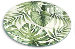 Tocător de bucătărie Ilustrație cu frunze de monstera