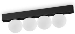Plafoniera LED design minimalist Ping pong pl4 negru