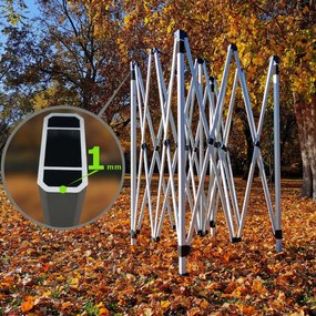 Cort pavilion de grădină pliabil 3x3m - fără pereți - Verde
