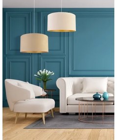 Lustră pe cablu Duolla ROLLER 1xE27/40W/230V d. 40 cm crem