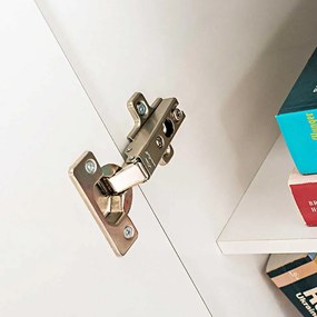 Dulap Multifunctional Adore Diamond, 8 rafturi, Usa reversibila, Alb 50 x 187 x 35 cm