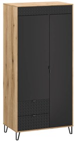 Dulap de haine Botones 1 (stejar evoke + negru) . 1116771