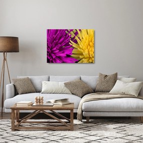 Tablou pe sticlă - detailu cu flori (70x50 cm)