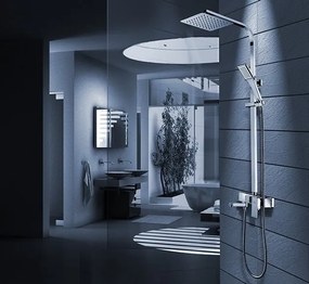 Baterie pentru dus Navaro silver reglabilă – H 73-119,5 cm