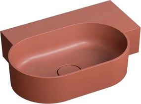 Lavoar suspendat Omnires Ovo M+ finisaj portocaliu mat 55.5 cm dreapta