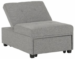 Fotoliu extensibil, material textil gri deschis, OKSIN