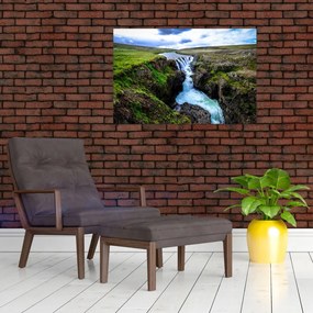 Tablou - Cascada intre stânci (90x60 cm)