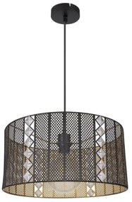 Lustră pe cablu Globo 15450H ABINY 1xE27/60W/230V auriu/negru