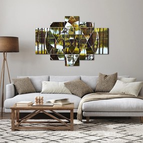 Tablou - Colaj geometric pe fundalul pădurilor nordice (150x105 cm)
