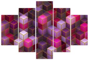Tablou - Cuburi violet (150x105 cm)