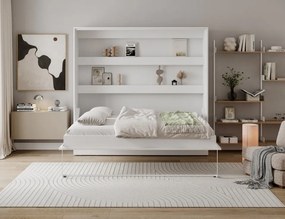 Pat rabatabil Devesto Horizontal Wall 160 alb, 200x160 cm – Alb