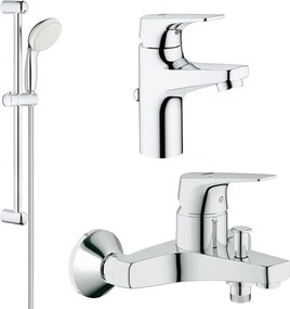 Pachet  baterii baie 3 in 1 Grohe Bauflow S (23751000,23756000, 27853003 ).