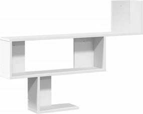 vidaXL Raft de perete, alb, 100x15x70 cm, lemn prelucrat