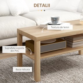 HOMCOM Tavă Cafea Modernă Noce 90x45 | Aosom Romania