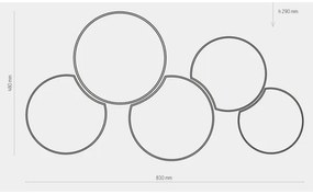 Plafonieră pentru copii MONA KIDS 5xE27/15W/230V