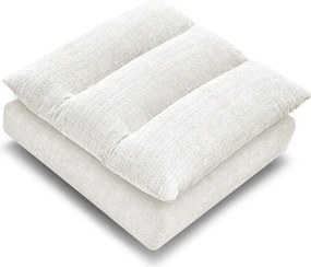 Taburet alb cu tapițerie din chenille Neil – Bobochic Paris