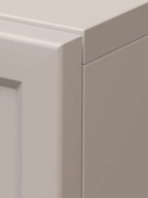 Comodă cu patru uși Lorini 200 cm - cașmir / mânere negre T-bar