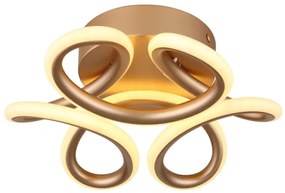 Plafonieră LED Globo 67386-24CH MELISAND 24W/230V d. 26 cm auriu