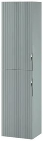 Set dulap baie suspendat 2 sertare si lavoar inclus 60 cm, dulap baie suspendat si dulap baie tip coloana, culoare fiord mat, MDF, Cersanit Tirso