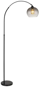 Lampadar, lampa de podea design modern Newcastle negru, fumuriu