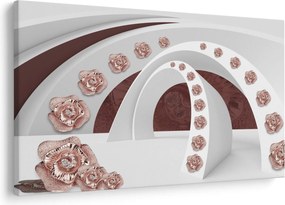 Tablou - Arcade 3D cu flori (90x60 cm)