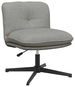 vidaXL Scaun de birou pivotant, gri deschis, material textil