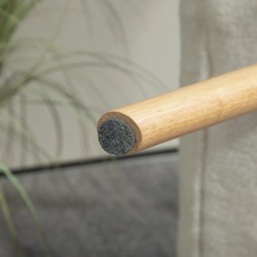 HOMCOM Fotoliu pentru picioare modern din lemn cu acoperire din polar și picioare din fag, căptușit, pentru living, dormitor, vestibul, cremă albă | Aosom Romania