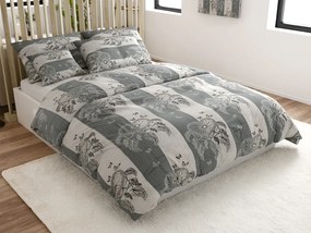 Lenjerie de pat din crep TIRLAN gri-alb Dimensiune lenjerie de pat: 70 x 90 cm | 140 x 200 cm