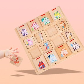 Unde s-a ascuns, un joc de logică din lemn cu deschidere