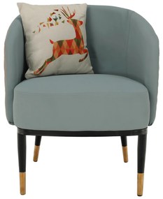 Fotoliu design, albastru/ bej, KALILA