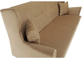 Canapea extensibilă, material textil bej auriu, COLUMBUS