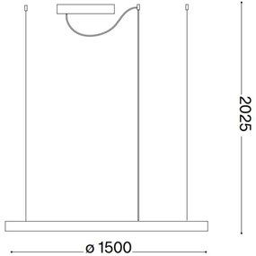 Lustră LED dimabilă pe cablu Ideal Lux ORACLE S LED/83W/230V 4000K d. 150 cm alb