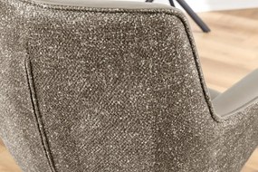 Set 2 scaune Pivotante, Piele Naturala LE GRAND taupe