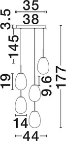 Lustra LED suspendata decorativa BRITA 5L