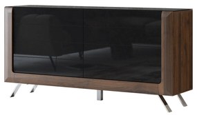 Dulap Kassie Typ 45 (negru lucios + nuc columbia). 1108366