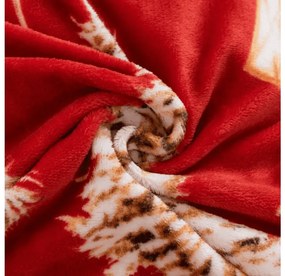 Lenjerie de pat din microplush GOLD CHRISTMAS rosu Dimensiune lenjerie de pat: 70 x 90 cm | 140 x 200 cm