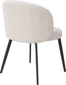 Set de 2 scaune design LUX Lloyd, boucle crem