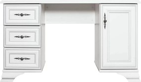 Masa de toaleta fara oglinda IDENTO, alb, PAL/MDF/metal, 121x42x71 cm
